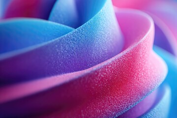 Close-up view of textured, swirling shapes in vibrant colors.