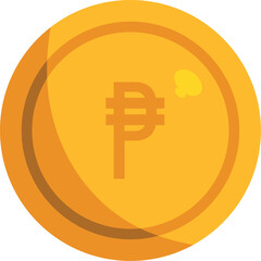 Flat style illustration of Colombian peso coins