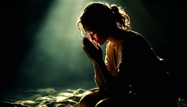 Serene Prayer A Woman's Silent Devotion