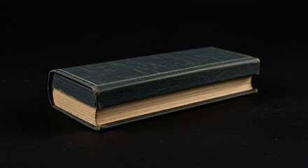a book with a black cover