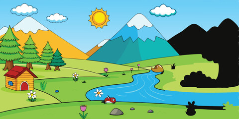 nature and landscape vector
