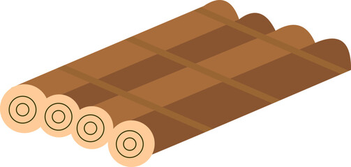 Raft Float Illustration