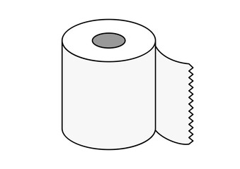 トイレットペーパーのイラスト