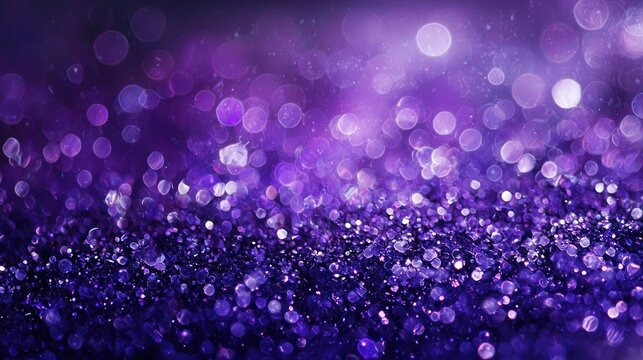 Purple glittery background with a gradient effect, featuring a mix of dark and light purple hues.