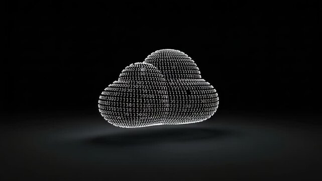 Binary cloud graphic design