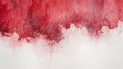 Abstract Watercolor Painting Red Burgundy White Splashes Texture Background image
