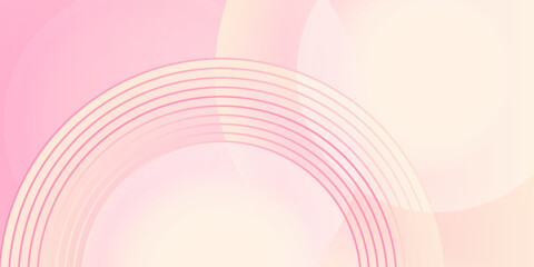 Abstract pastel colorful pink and yellow gradations. Circle effect style geometric abstract background simple