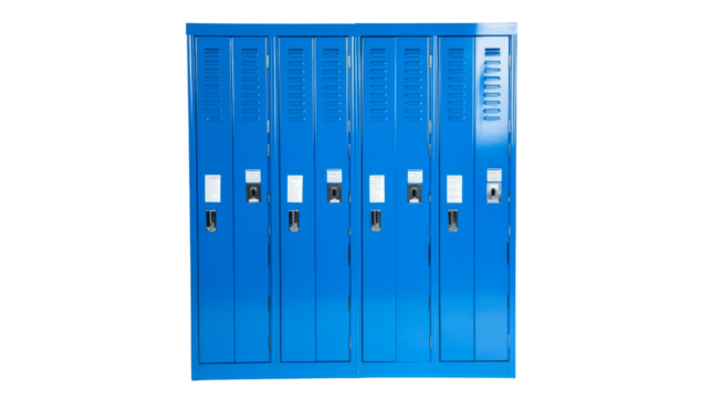 School locker arrangement classroom photo indoor eye-level organizational efficiency
