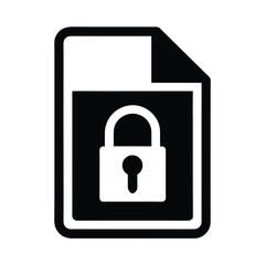 File Lock Icon Vector Illustration