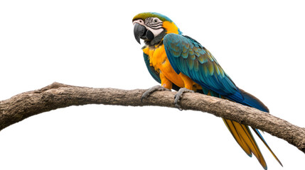 Obraz premium Colorful parrot perched on a branch tropical rainforest wildlife photography vibrant environment close-up view nature's beauty