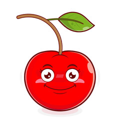 cherry smile face cartoon cute
