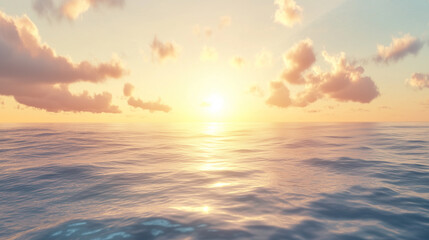  sky over calm sea. beach at sunset. sea and sunny sky on horizon over calm water