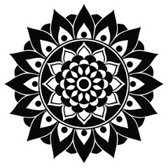 Detailed Floral Mandala Vector Art