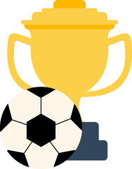 Trophy Football Illustration