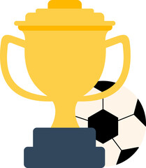 Trophy Football Illustration
