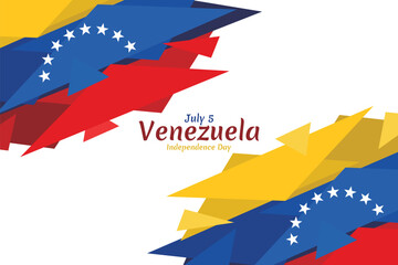 July 5, Independence day. Independence day of Venezuela vector illustration. Suitable for greeting card, poster and banner.