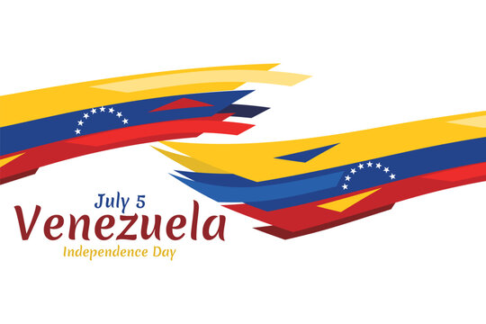 July 5, Independence day. Independence day of Venezuela vector illustration. Suitable for greeting card, poster and banner.