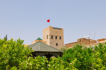 Scenic views of Le Jardin Secret as tourists visit the garden in Marrakech, west Morocco 