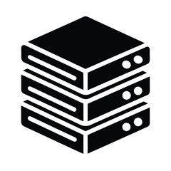 Server Stack Icon Vector Illustration
