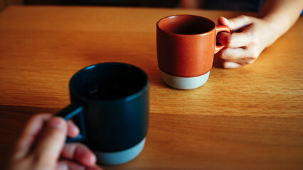 カップルのカフェタイム