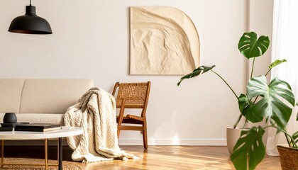 modern minimalist living room interior