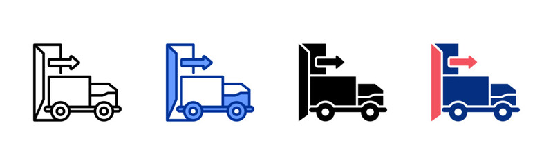 Logistics icon sheet multiple style collection