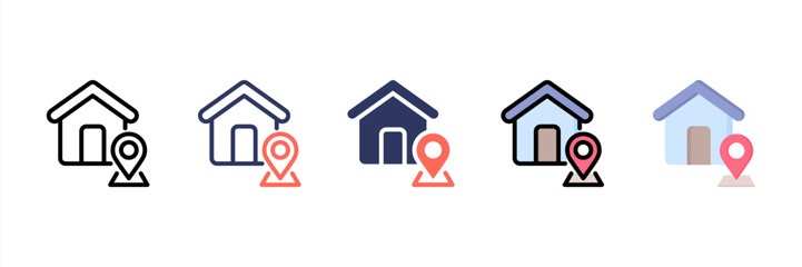 Location Multi Style Icon Set