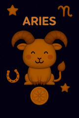 Fototapeta premium Aries Zodiac Wallpaper
