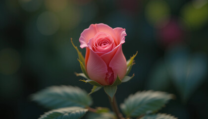 One rose begins to open, a lifetime, a wish to see the most loved one.