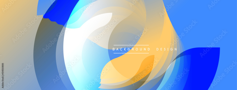 Poster Abstract fluid shapes, vibrant colors blend. Modern design, smooth gradients create dynamic composition. Minimalist aesthetic, clean lines present visual harmony.