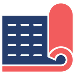 Yoga Mat solid color icon