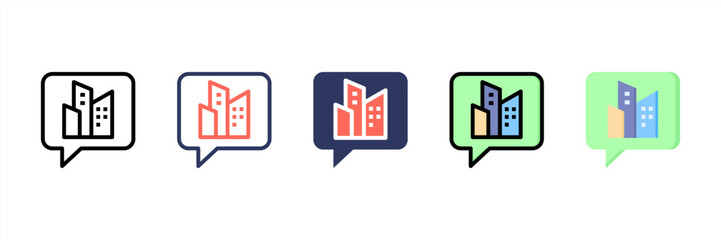 Real Estate Multi Style Icon Set