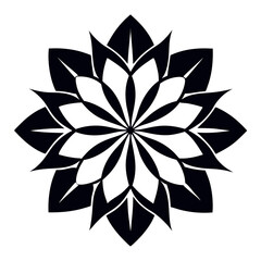 Geometric Petal Mandala with Hypnotic Repetition for Decorative Use