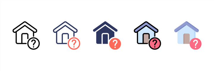 Questions Multi Style Icon Set