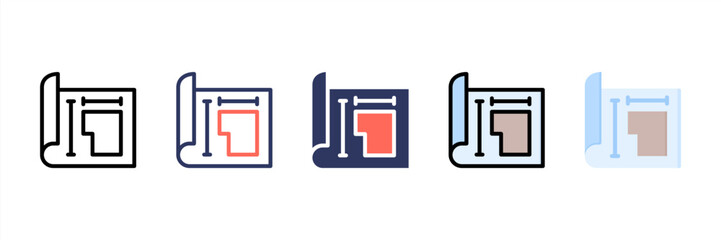 Land Multi Style Icon Set © Dewi Sari