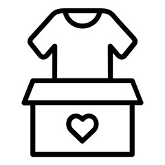clothes donation icon line