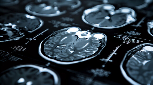 neurological MRI scan displaying highlighted white matter lesions in the brain, symbolizing multiple sclerosis as an autoimmune disorder affecting the central nervous system