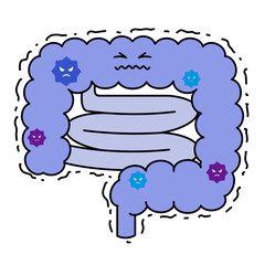 不健康な腸のイラスト