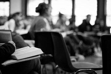 christian retreat black and white