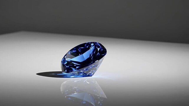 Sparkling sapphire gemstone elegance with blue jewel brilliance, luxury isolated shadow reflection and clarity, precious stone