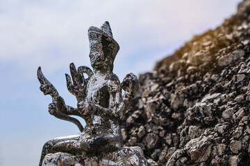 Ancient wisdom in miniature: small sculpture of Vishnu deity