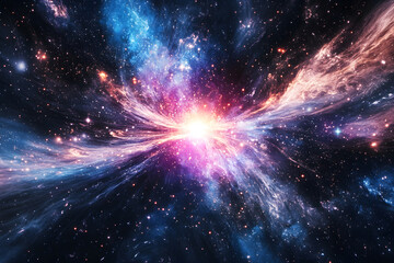 a galaxy with a star in the center
