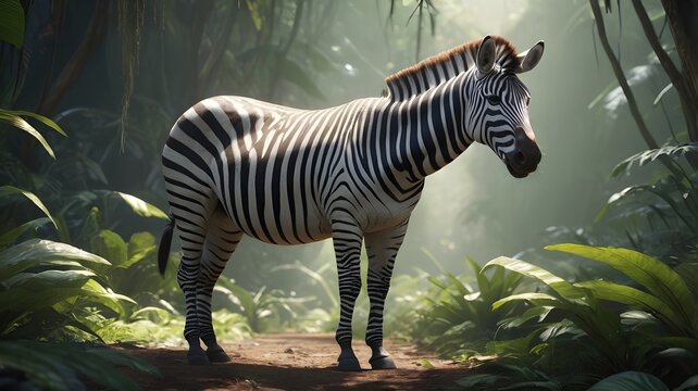 zebra in the zoo - Powered by Adobe