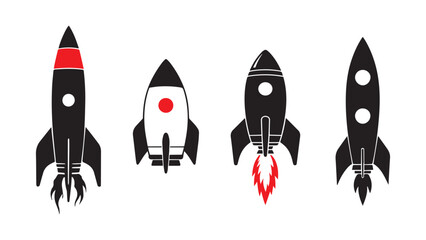 Rocket Silhouette Vector Illustration for Space, Startup, and Futuristic Design Concepts

Rocket Silhouette Vector Illustration for Space, Startup, and Futuristic Design Concepts
