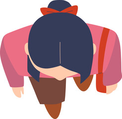 Person Top View Illustration

