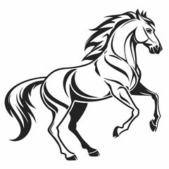 black horse vector illustration