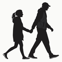 silhouette of a man and woman