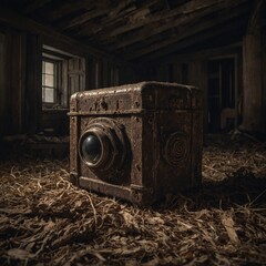 Describe a forgotten object you found in your attic that seems to hold a mysterious past. What is it, and what story does it tell?