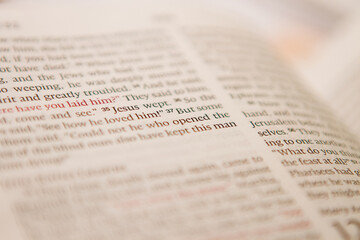 jesus wept scripture in Bible