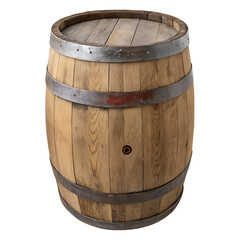 Obraz premium Wooden barrel on transparent background